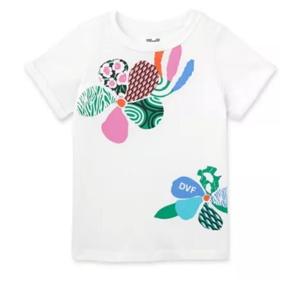 Toddler Adaptive Floral Short Sleeve Mixed Flower T-Shirt - DVF for Target - Picture 6 of 7